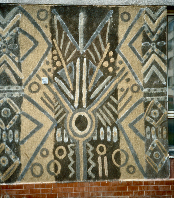 View of full mural on wall.
